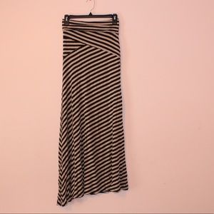 Women’s Blue and Tan Maxi Skirt